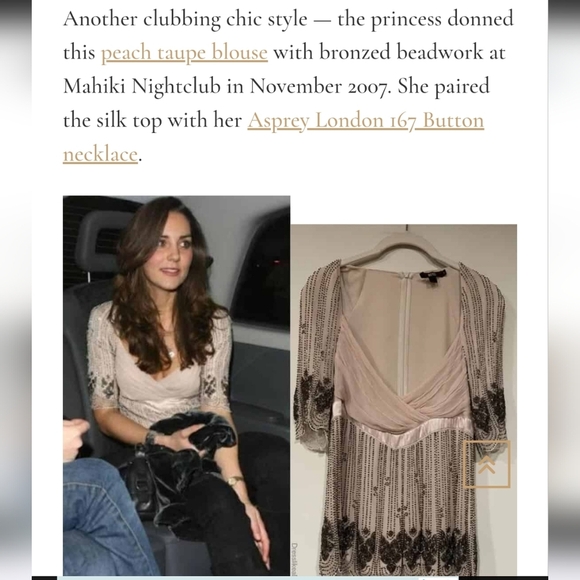 Reiss Light Pink Silk Blouse With Beading Size Small - Picture 6 of 7